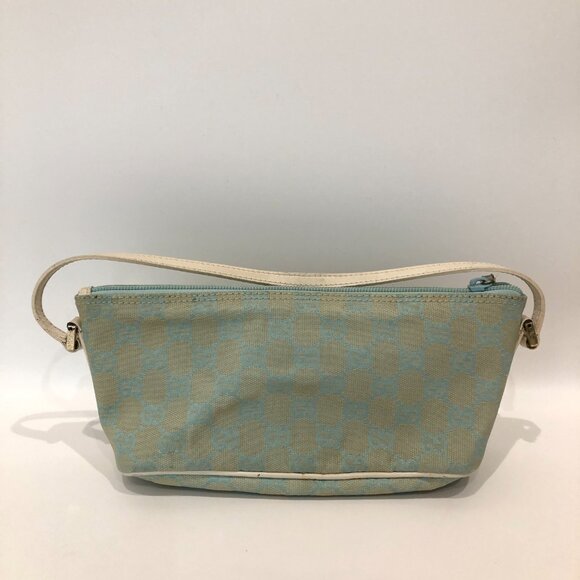 Gucci Mint GG Canvas Handbag SKU#85376 (gently used, strap edge crack) - Picture 2 of 12